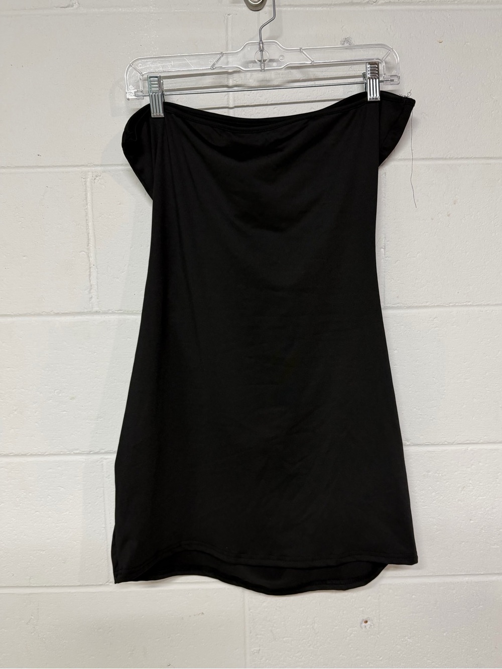 SHEIN Black Strapless Tube Dress with back cutouts